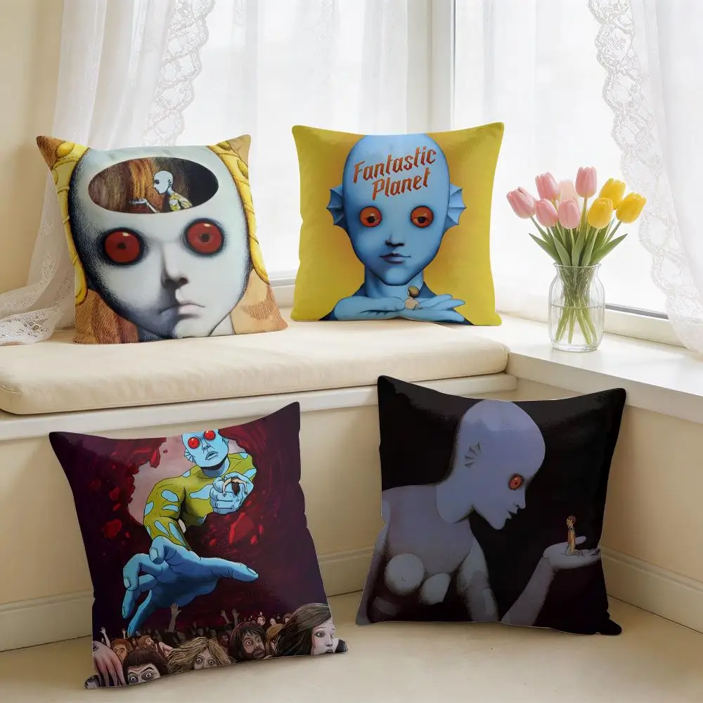Fantastic La Planete Sauvage Cushion Cover Square Short Plush Pillow Case Living Room Sofa Home Decor Funda 40X40