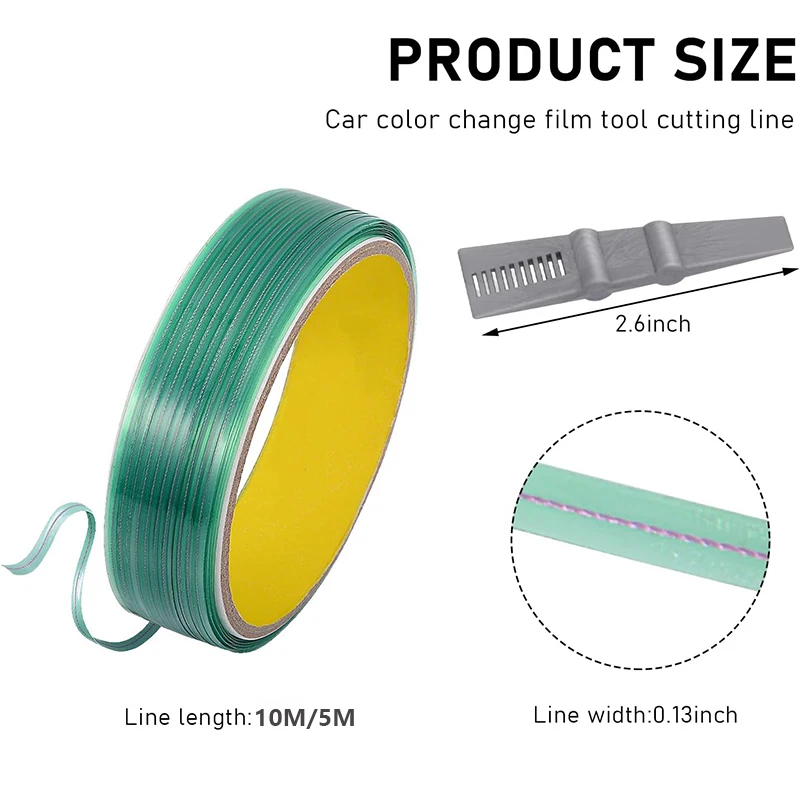 Vinyl Wrap Cutting Tape Finish Line Tape für Auto Motorrad Boot Film Schneidwerkzeuge Film Knifeless Tape für Edge Detailer 5m/10m – Detail 4