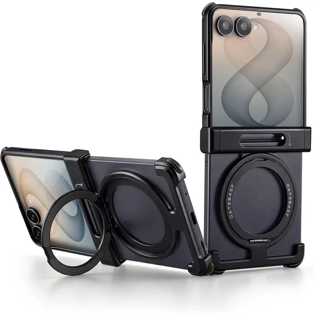OATSBASF Metal Bumper Case for Samsung Galaxy Z Flip 8