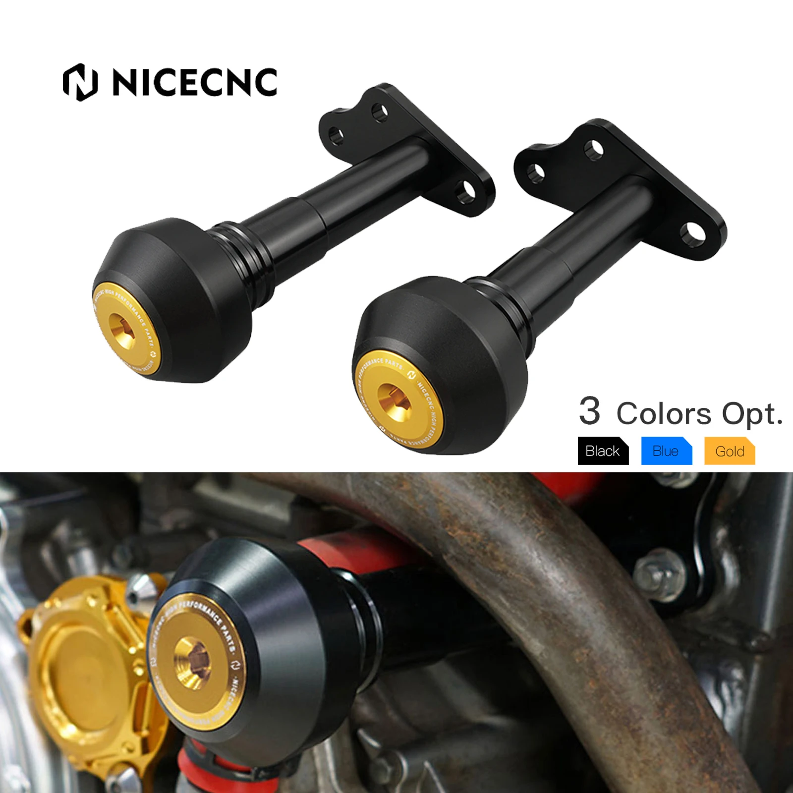 

NiceCNC For Suzuki DRZ400S DRZ400SM 2000-2024 2023 DRZ DR-Z 400S 400SM 400 S SM Engine Frame Sliders Falling Crash Pad Protector