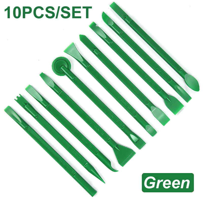 10pcs/Set 10 in 1 Double Head Plastic Crowbar Disassembly Spudger Pry Opening Tools Kit For Mobile Phone Computer Repairing Open