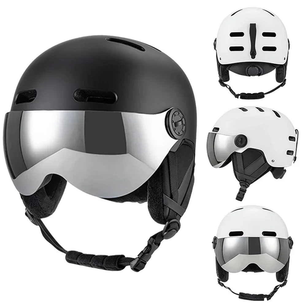 

Winter Ski Helmet Skiing Helmet with Goggles Snow Helmets ABS Shell Protective EPS Foam Safety Helmets for Men Women and Youth