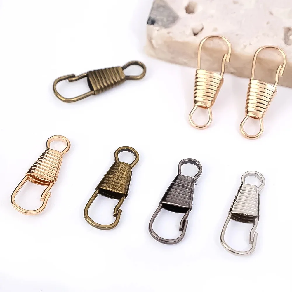 10Pcs Zipper Slider Metal Small Clasp Repair Kit Replacement for Broken Buckles Zippers Puller DIY Luggage Accessories