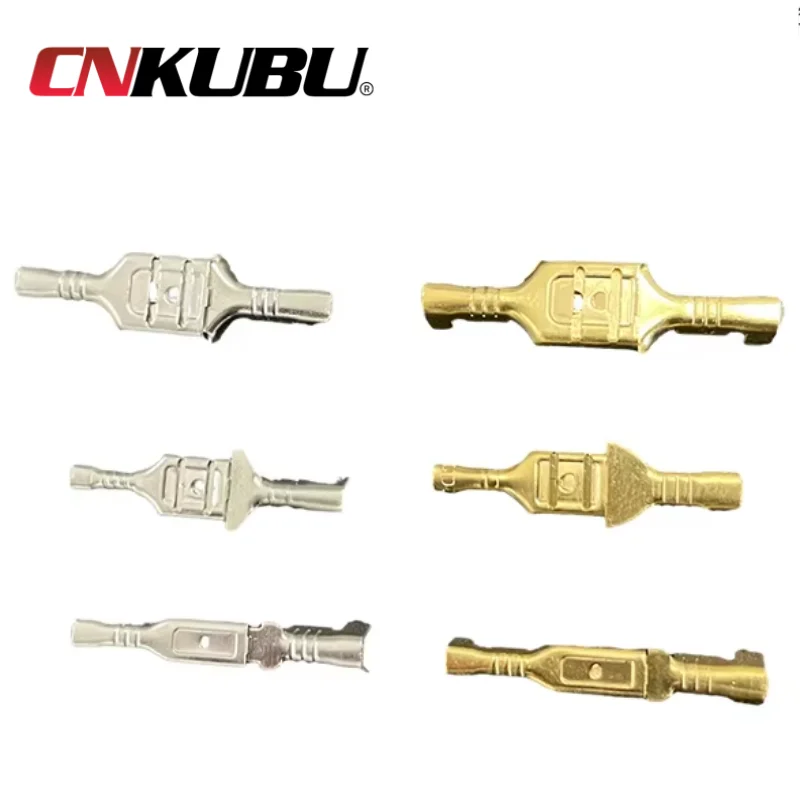

6.3/4.8/2.8mm Gold Silver Insulated Spade Fork Female Quick Disconnect Crimp Connector Terminals Secure Connection