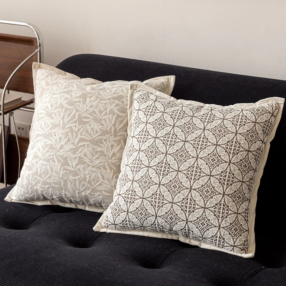 Retro Cream Style French Pillow Case Light Coffee Home Decoration Cushion Cover for Sofa Bedroom Office Car Decor Accessories