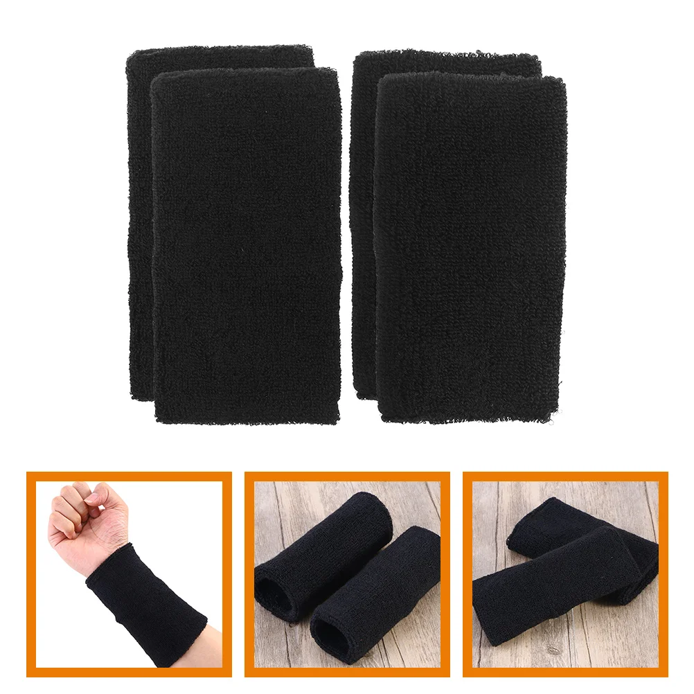 

2 Pairs Multicolor Sports Wristbands for Running Gym Wraps Sweat Absorbing Elastic Wrist Protector Bands Child Size