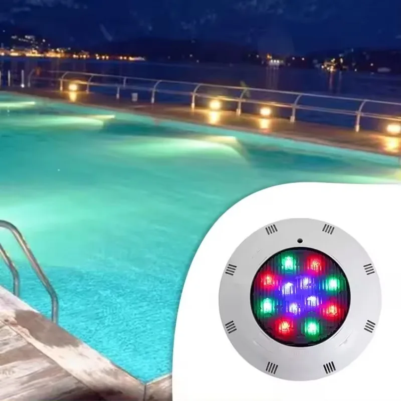IP68 Waterproof Plastic RGB LED Pool Lights with WiFi Remote Control 1200 Lumens 30000 Hours Lifespan