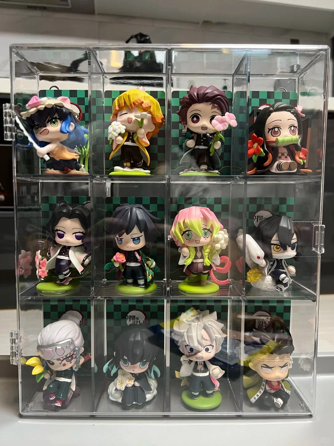 Demon Slayer Figur Spielzeug Anime Kimetsu no Yaiba Q-Version Sitzender Tanjiro Nidouzi Inosuke Zenitsu PVC-Figurine Modellpuppe Geschenke – Detail 16