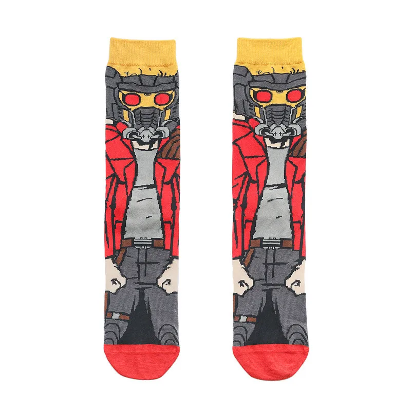 Movie Guardians Of The Galaxy Star Lord Infinity War Socks Cosplay Costumes Helmet Mask Prop Superhero Sockings Halloween