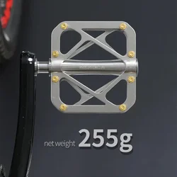 MEROCA Titanium Alloy Pedals Anti-Slip Bicycle Pedals Ultra-Light 3 Bearing Mountain Bike Universal Mtb Pedal Bicycle Accessorie