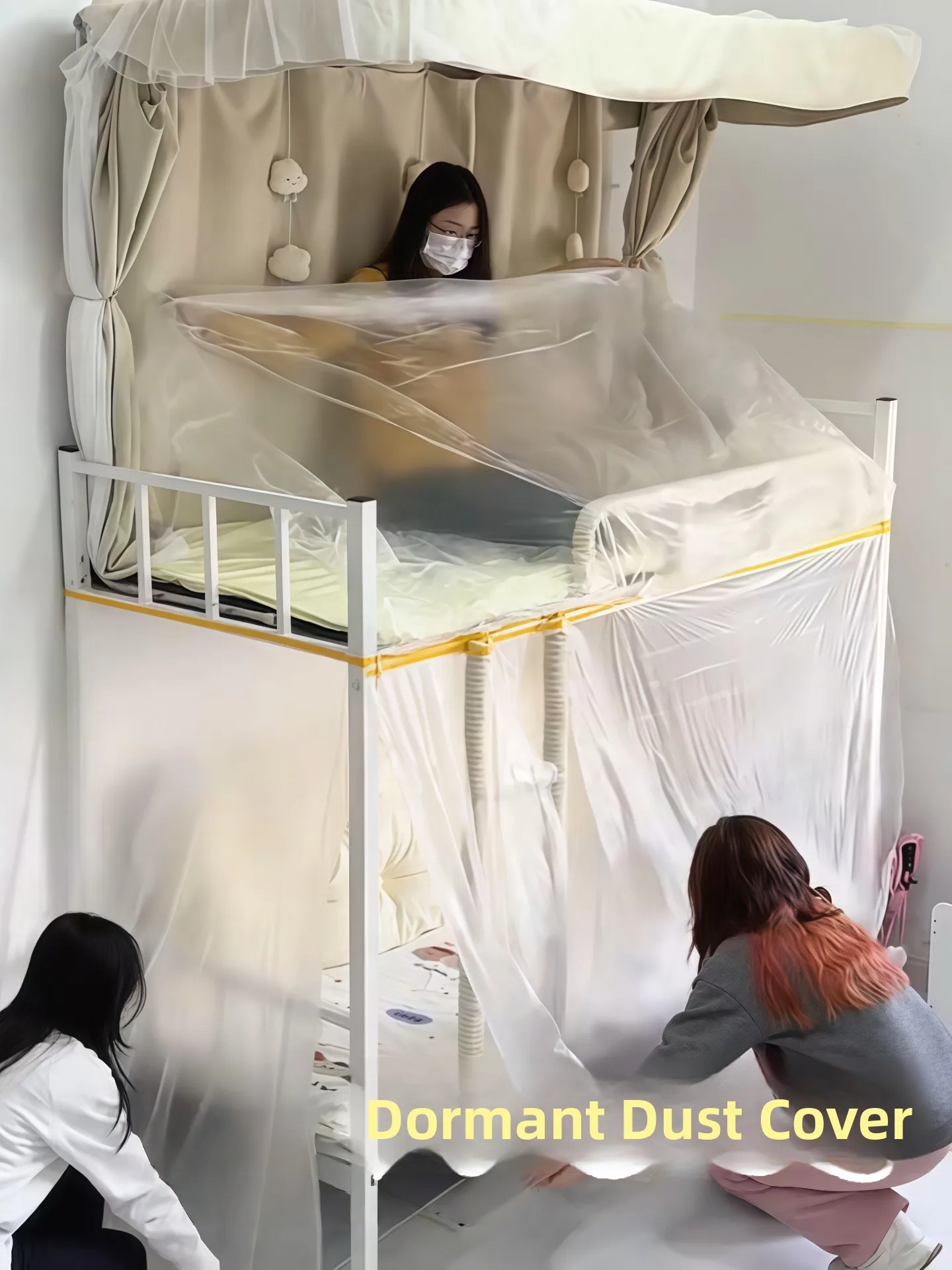 

Универсальный пылезащитный чехол для стола и шкафа в общежитии, одноразовый пылезащитный экран для студенческого общежития