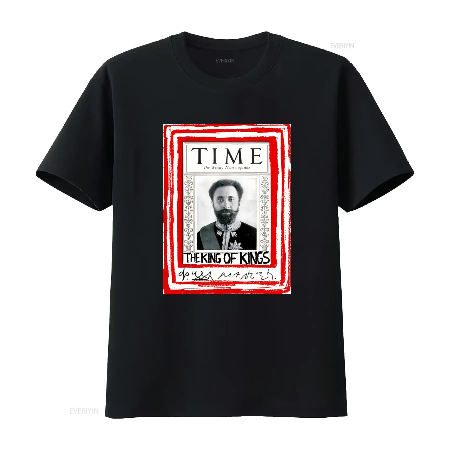 H I M Emperor Haile Selassie 1930 T Shirt  vintage Washed Comfortable Stretched designer clothes Versatile Unisex Breathable
