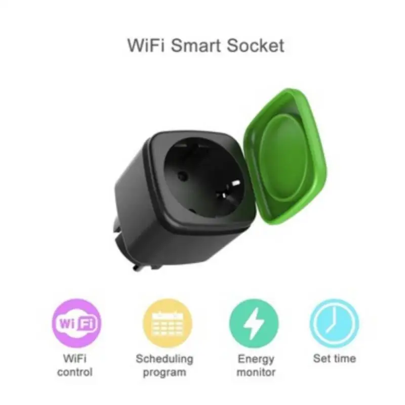Wifi Tuya Smart Outdoor Steckdose IP44 Wasserdichte Drahtlose Fernbedienung Stecker EU 16A Unterstützung Szene Verknüpfung Alexa Home Vocie