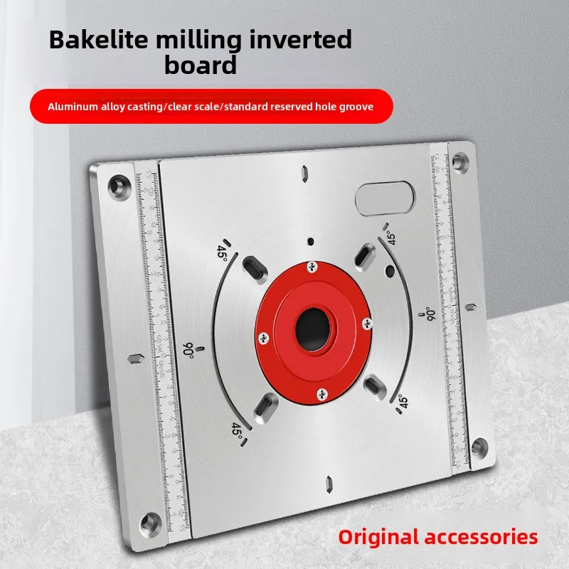 

Electric Wood Milling Trimming Machine Flip Plate Guide Table Aluminum Router Table Insert Plate for Woodworking Work Bench