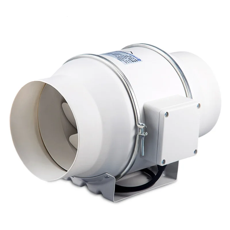 6'' Inline Duct Fan Air Ventilator Exhaust Fan Mixed Flow Inline Fan Air Extractor for Home Bathroom Ventilation Vent