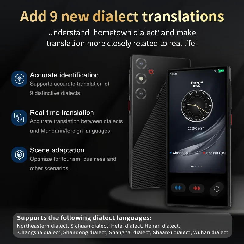 Portable AI Translator ChatGPT ON/OFF Line Translation Device 148 Language In Real-time T Photo Group Intelligent Translation