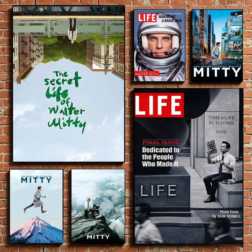 The Secret Life of Walter Mitty Poster HD Self‑Adhesive Art Print Home Wall Ornament for Clubs Cafe and Living Room Decoration