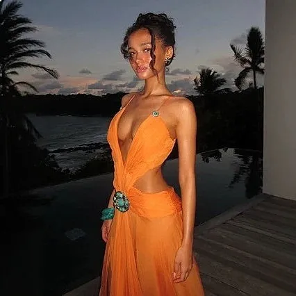 Bohemian V Neck Sleeveless Backless Hollow Out Beach Maxi Dress Dresses Summer