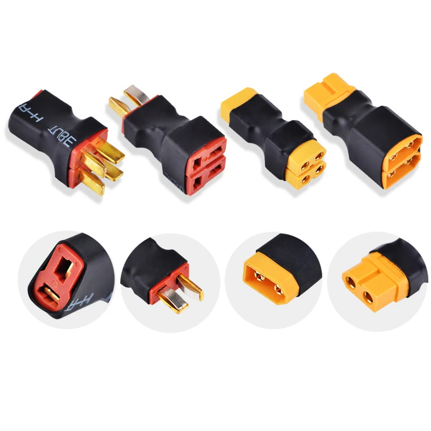 Adapter XT30 XT60 XT90 T Plug Female to Male Series-Parallel Connectors Plug RC Lipo Battery Control Parts DIY