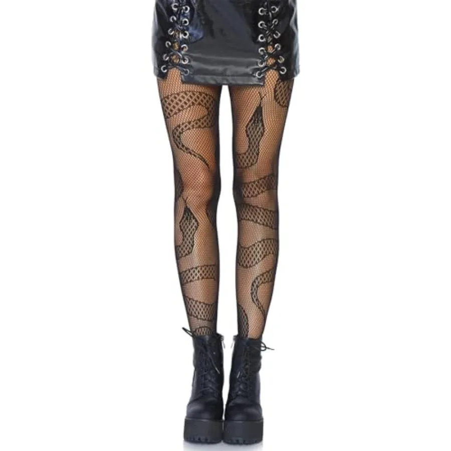 

Women's Plus Size Fishnets, Stretchy Net Patterned Tights for Women with Designs