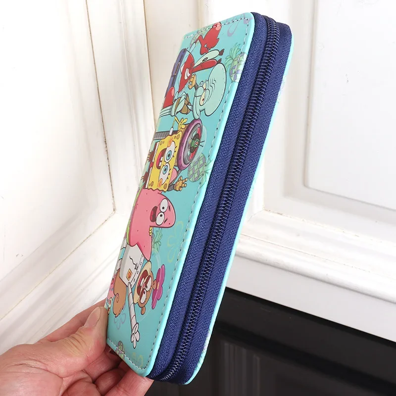 New SpongeBob SquarePants Long Wallet for Women Patrick Star Sandy Cheeks PU Coin Purse Large Capacity Multi Card Slot Coin Bags - view 5