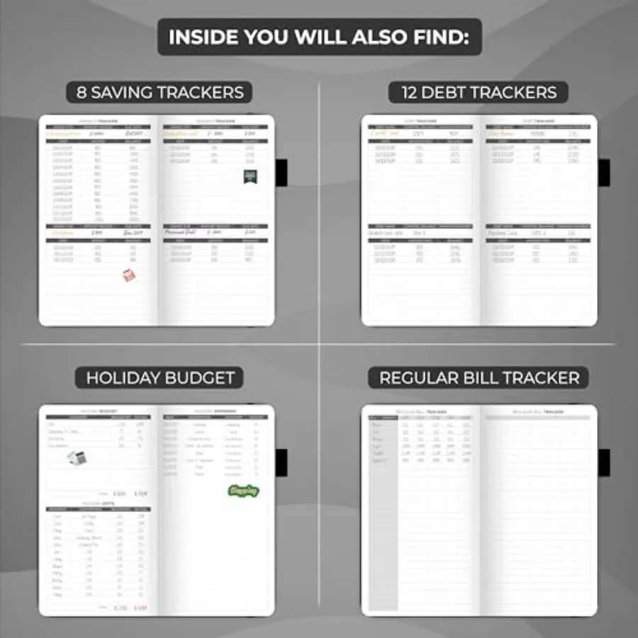 Budget Planner Pocket Mini Expense Tracker Notebook. Monthly Budgeting Organizer, Finance Logbook and Accounts Book, Small view 6