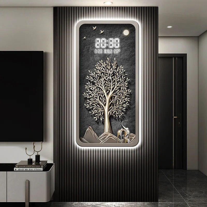 Temperature Date Wall Clock Unique Design Outdoor Digital Clock Items Luxury House Decoration Kitchen Kawaii Living Room