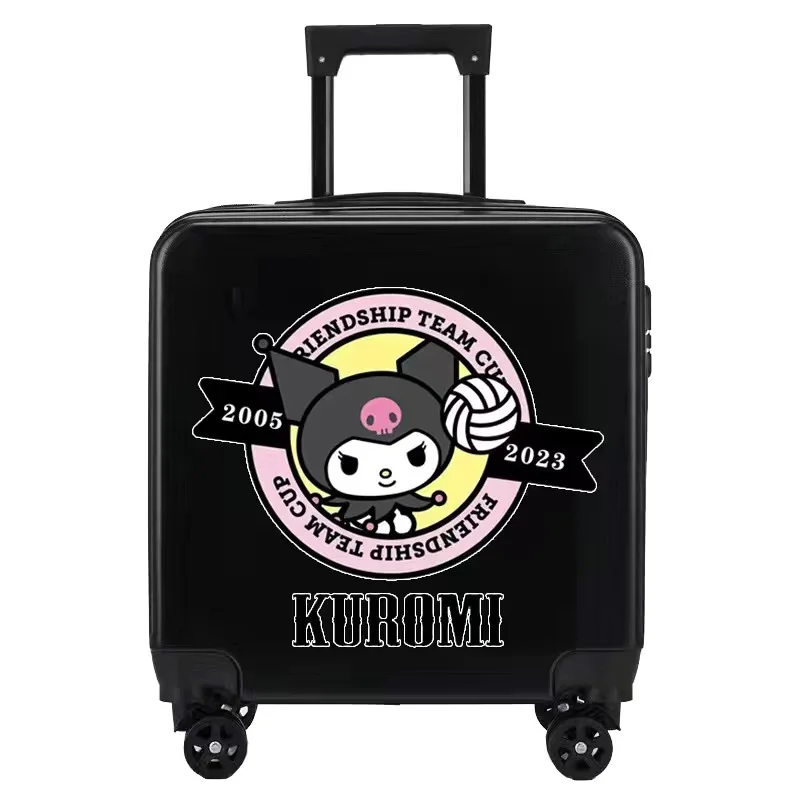 Kawaii crianças estudante trole mala de armazenamento caixa de embarque caixa de senha minha melodia sanrio bloqueio de senha mala presente