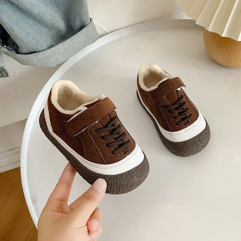 Baby Boys Girls Casual Shoes Autumn Winter Children Sneakers Anti-slip Soft Sole Infant Toddler Shoes Colourblock Kids Shoe
