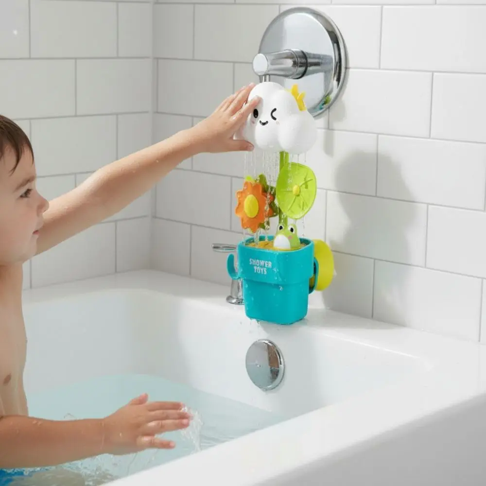 Novelty Plastic Bath Set With Watering Cup With Strong Suction Cup Interactive Bath Tub Attachment Tub For Bath Time