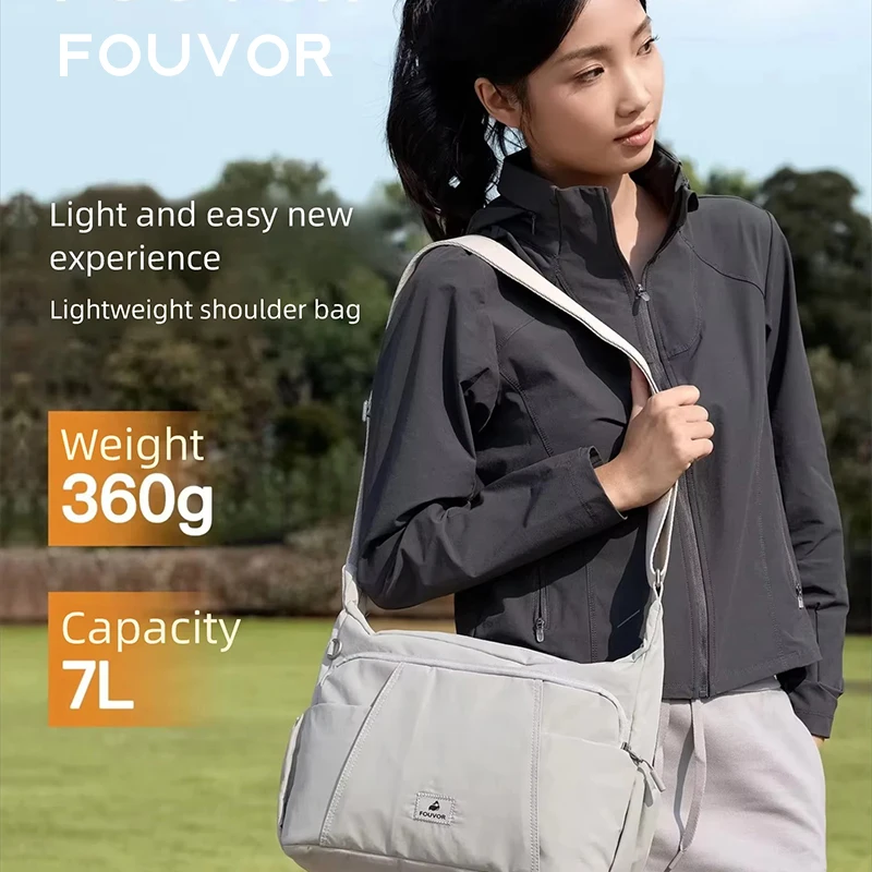 Fouvor Minimalist Commuter Crossbody Bag 2026 New Lightweight Outdoor Canvas Shoulder Bags for Women Short Trip Travel 3082-17