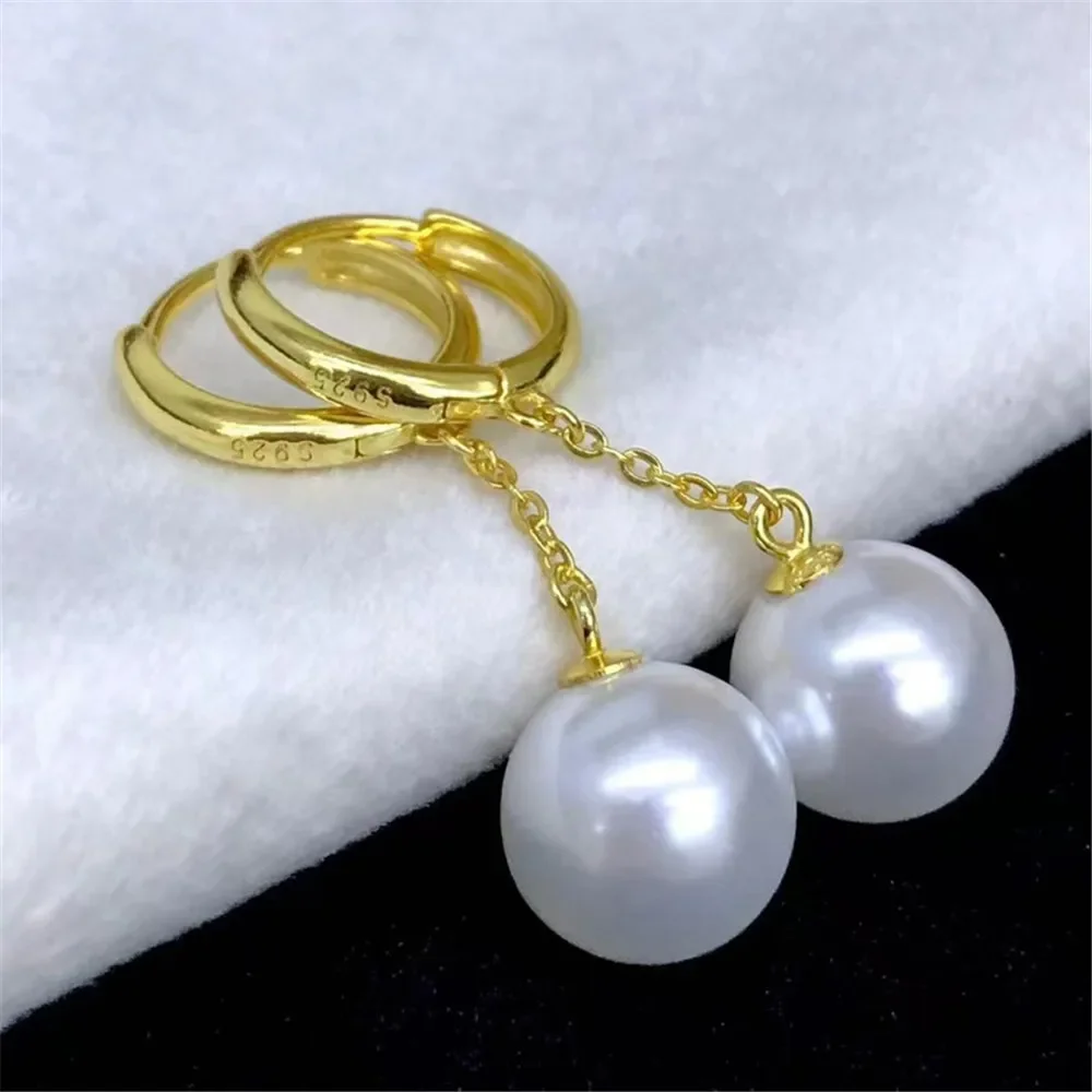 

925 Silver Pearl Beads Stud Earrings Setting Base Diy Jewelry Making Findings&Components No Pearl E111