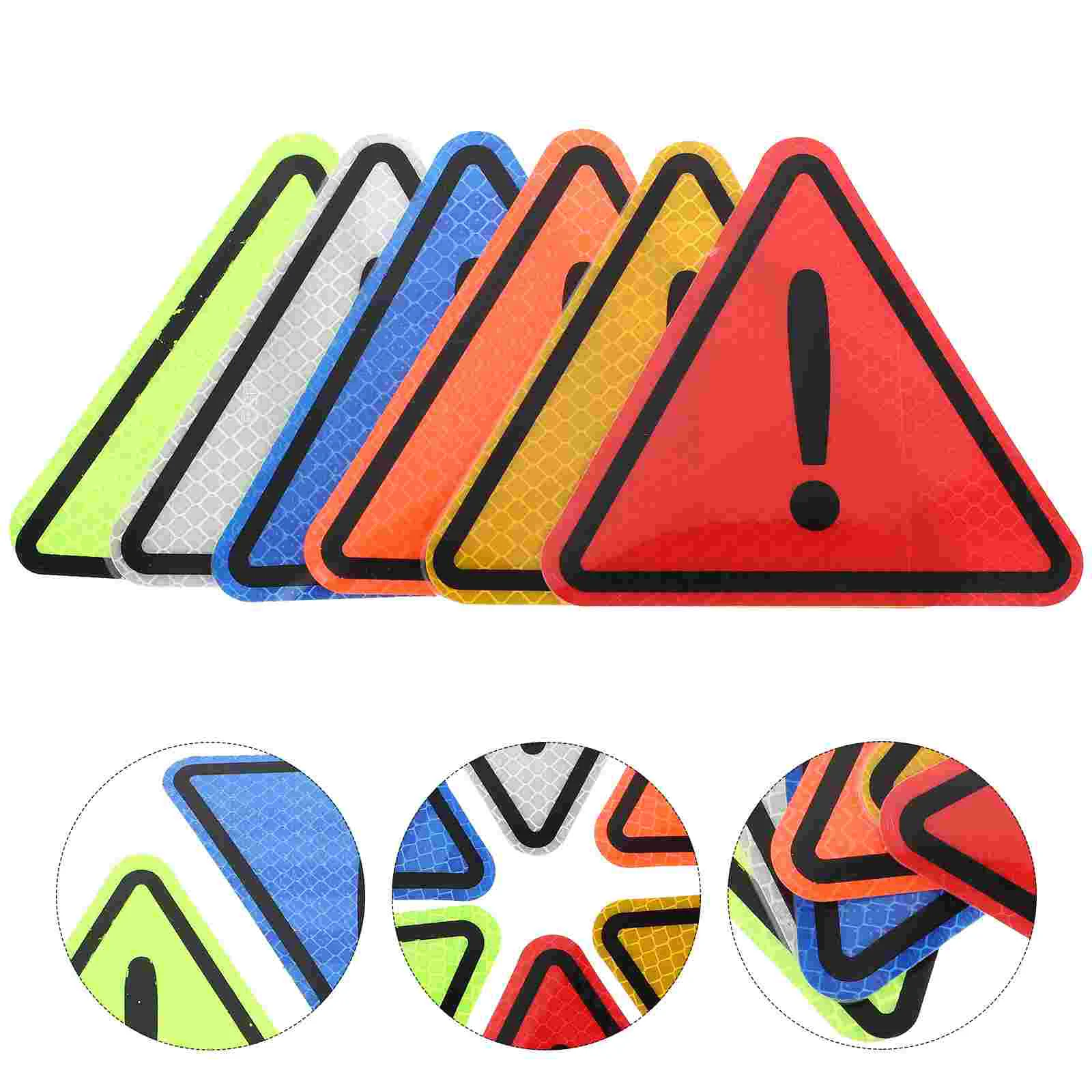 Triangle Danger Vehicle Warning Sign Reflective Sticker Car Signs Label Stickers for Cars