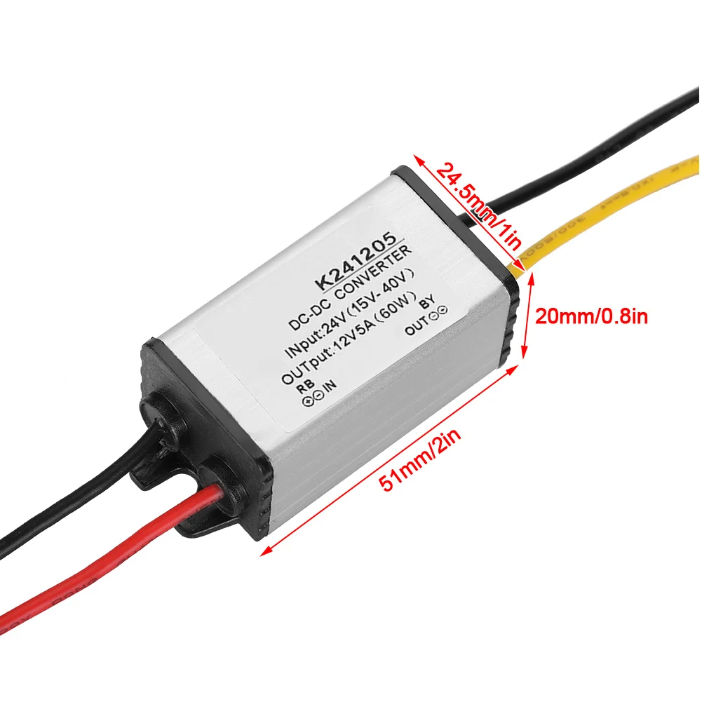 Step down Power Supply - Converter 24V to 12V High Efficiency Step down Power Supply 5A