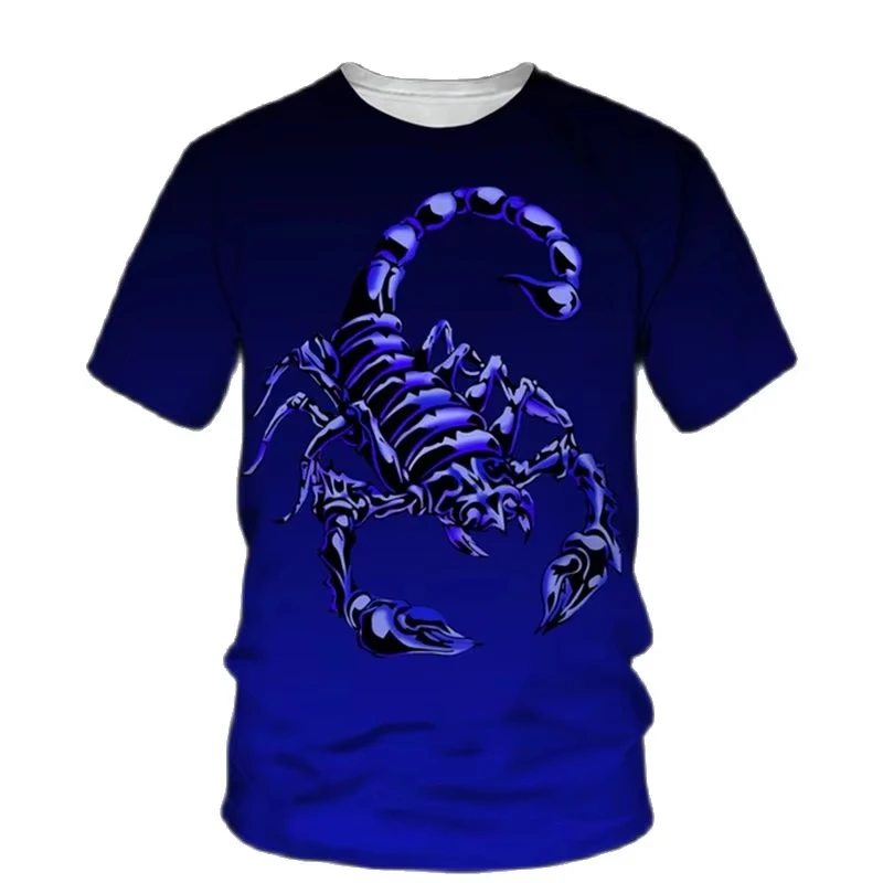 3D Printed Scorpion T-Shirt For Men Funny Insect Pattern Tees Summer Casual Short Sleeves Round Neck Tops Sport Loose  T  Shirts
