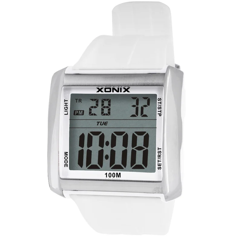 

XONIX мужские классические спортивные часы водонепроницаемые 100 м уличные многофункциональные цифровые светодиодные наручные часы для плавания и дайвинга Montre Homme BY