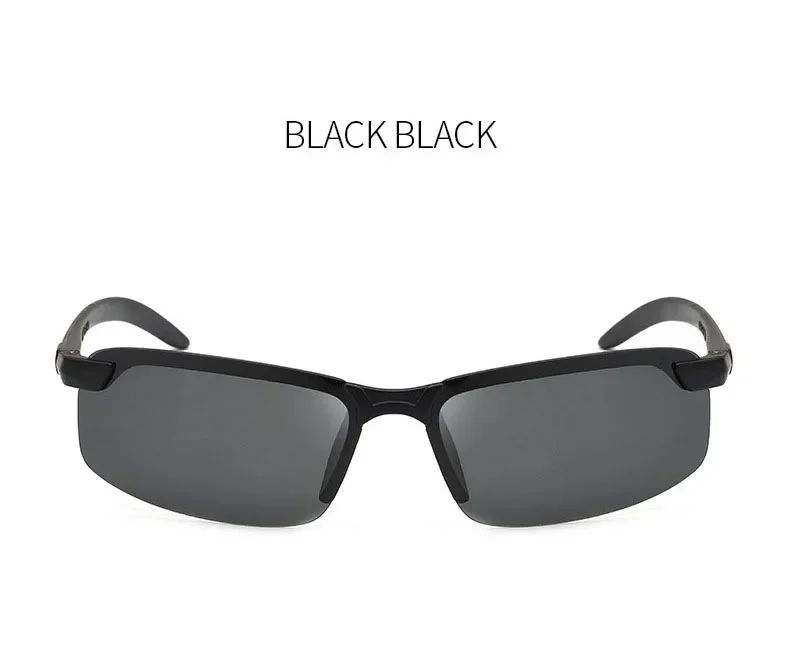 Nachtsichtbrille Herren Anti-Glare Fahren Halbrahmen Sonnenbrille für Fahrer Outdoor Sportbrille Damen Tag- und Nachtbrille – Detail 5