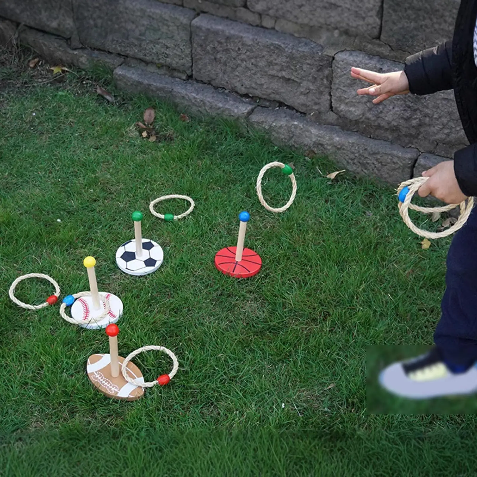 

Игровой набор для бросания, деревянные метательные наконечники, подарки, семейный крючок, игра на открытом воздухе, игра с наконечником, игра в метание лассо для двора, лужайки, сада