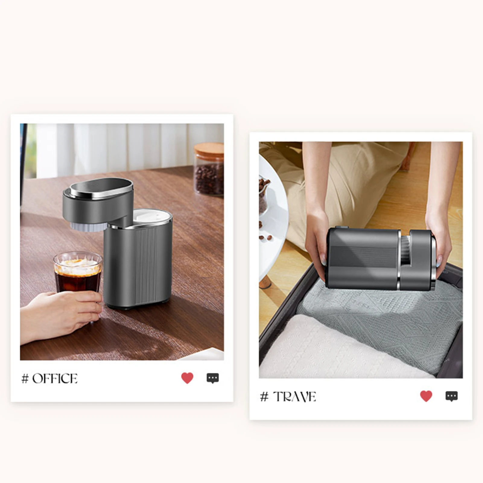 ماكينة صنع القهوة المحمولة 9Bar استخلاص الضغط الساخن البارد المزدوج المشروب مع شاشة تعمل باللمس