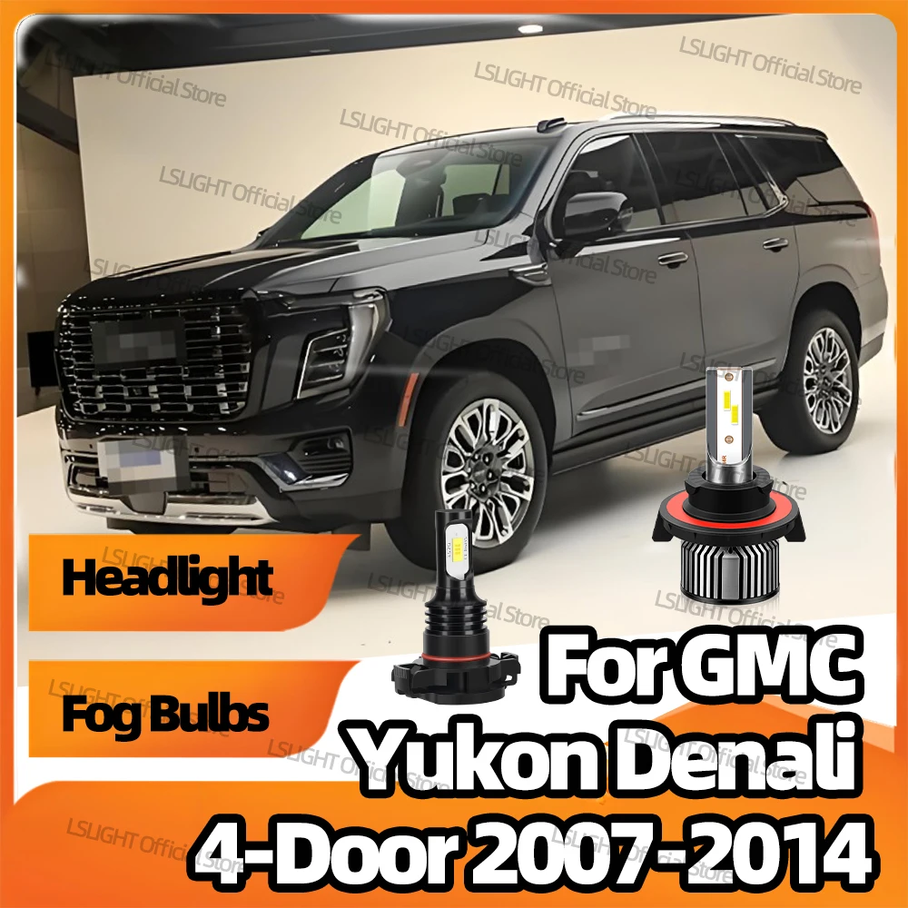 

2/4x светодиодные передние фары 6000K 3570 CSP противотуманные фары 12 В для GMC Yukon Denali 4-дверные 2007-2014 2008 2009 2010 2011 2012 2013