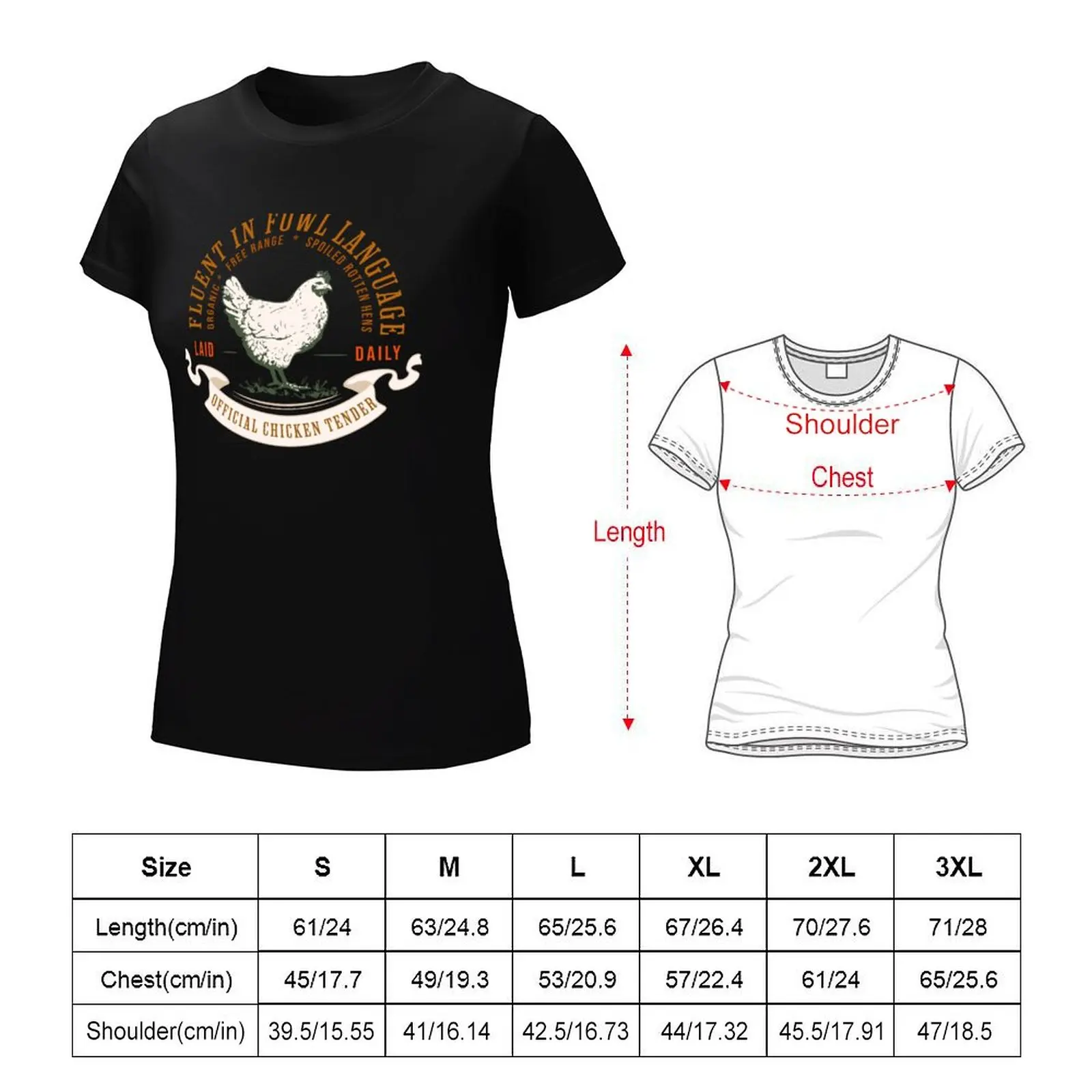 Fluent In Fowl Language - Chicken Farmer T-shirt summer top plus size tops korean fashion Woman clothing