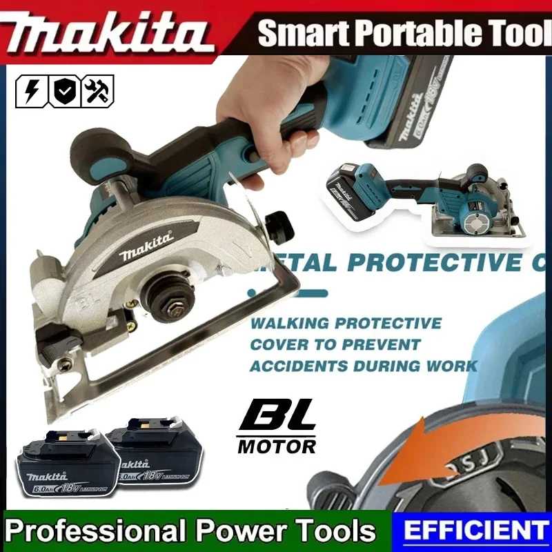 Makita 125mm Cordless Circular Saw 5000rpm Brushless Woodworking Saw 45degree Cut Adjustment Circular Saw For Makita 18V Battery