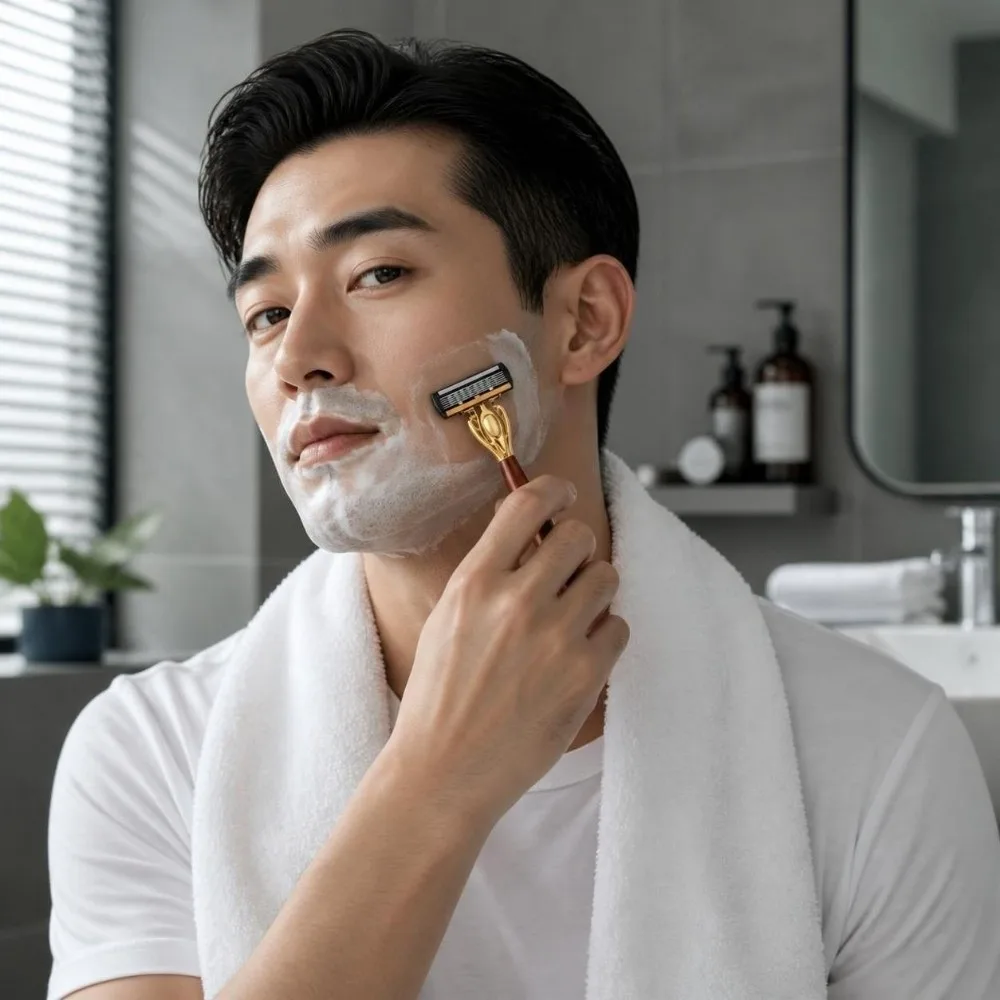 13 pcs Luxury 6-Layer Men's Shaver Anti-Slip Washable Safety beard grooming Handheld Replaceable Refills Beard Removal Men