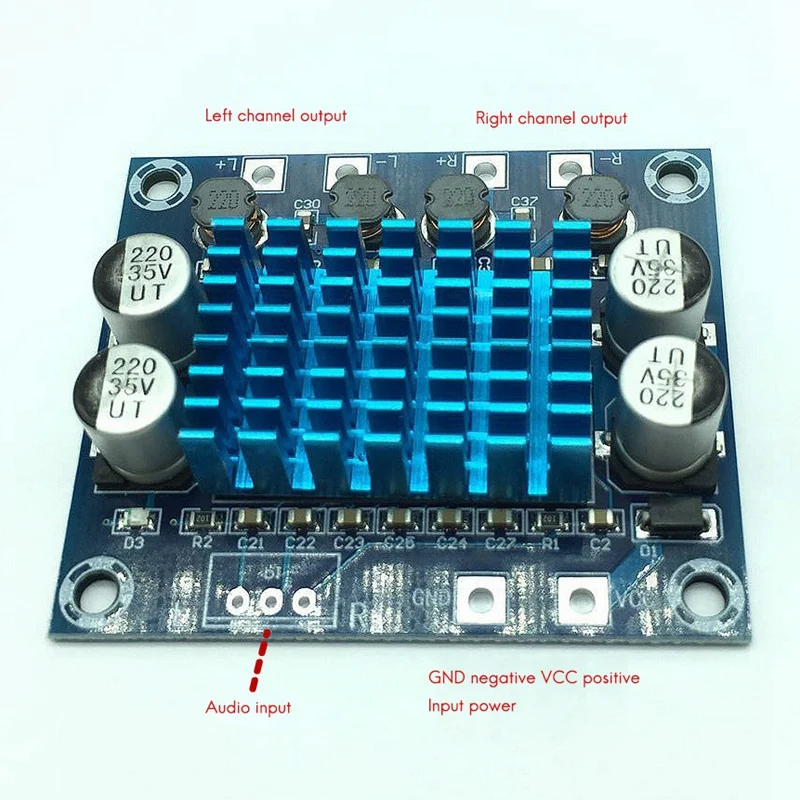 XH-A232 Digital Power Amplifier Board 30W+30W High-Power Dual-Channel Class D Audio Power Amplifier Board