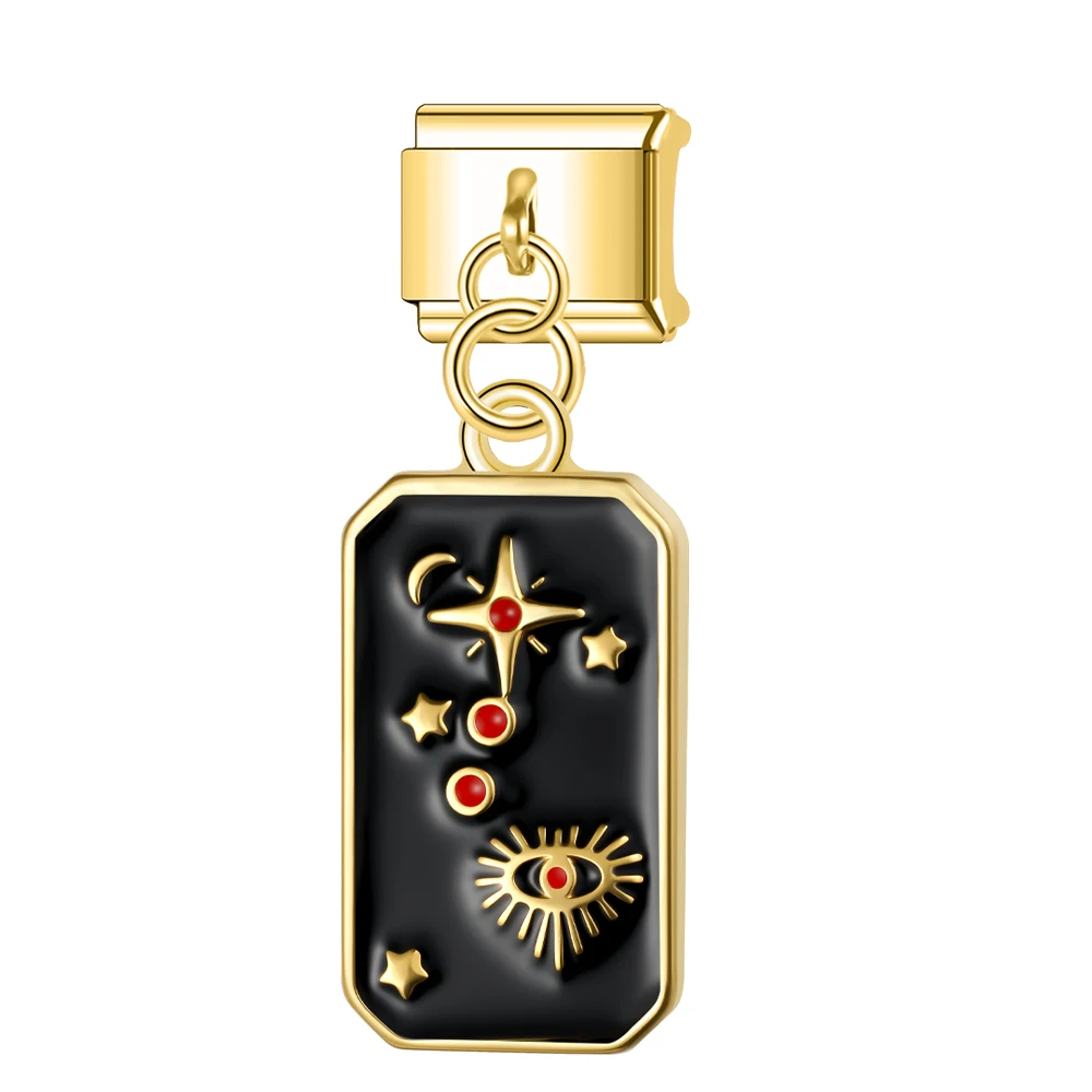 Trusta 2026 Cat Tarot Cards Golden Italian bracelets charms Fit 9mm Accessories Pendant Jewelry DIY Making Gifts Fashion N649