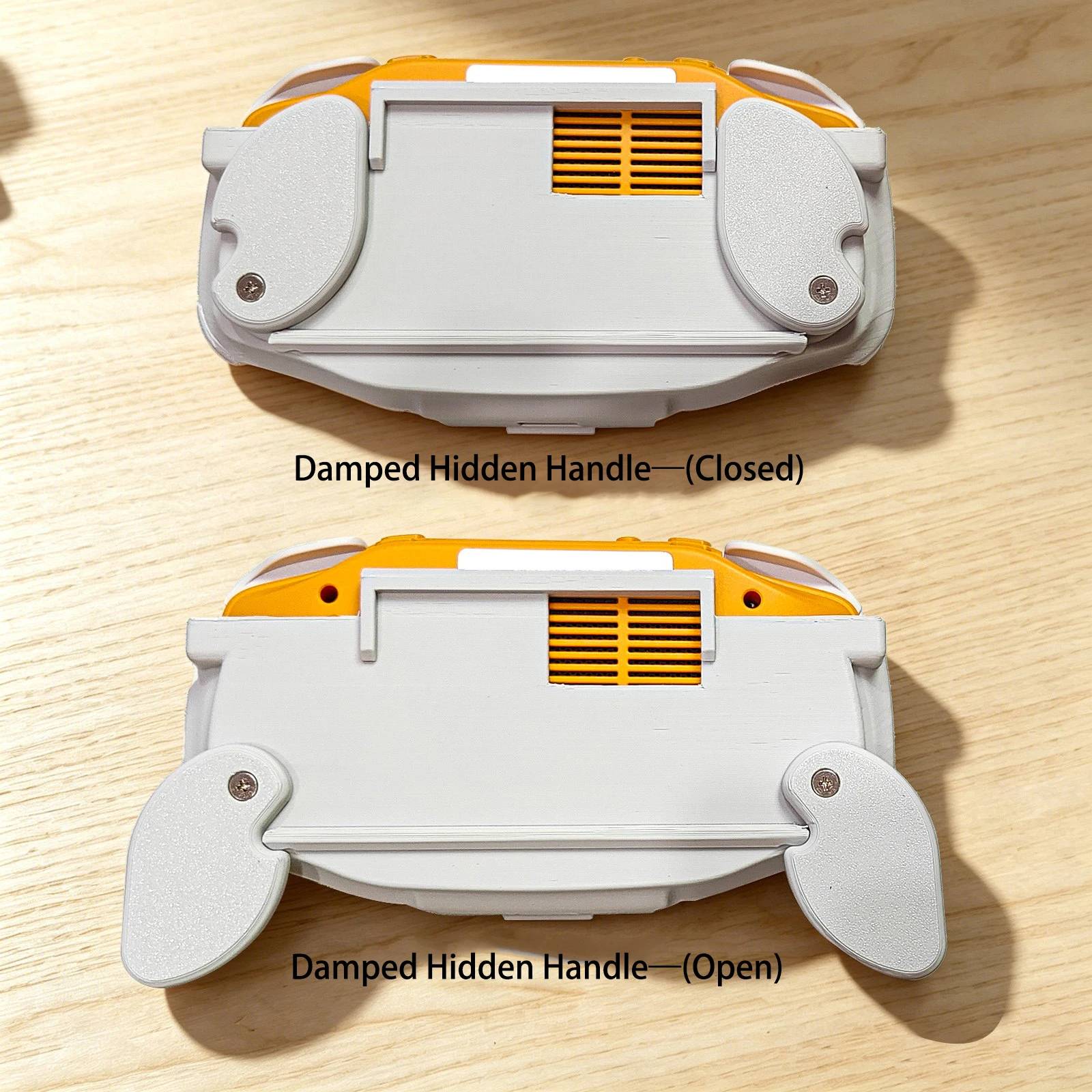 for KONKR Pocket Advance 3D Printed Ergonomic Retractable Hidden Grip with Screen Cover Fighting Game Handheld Controller Grip