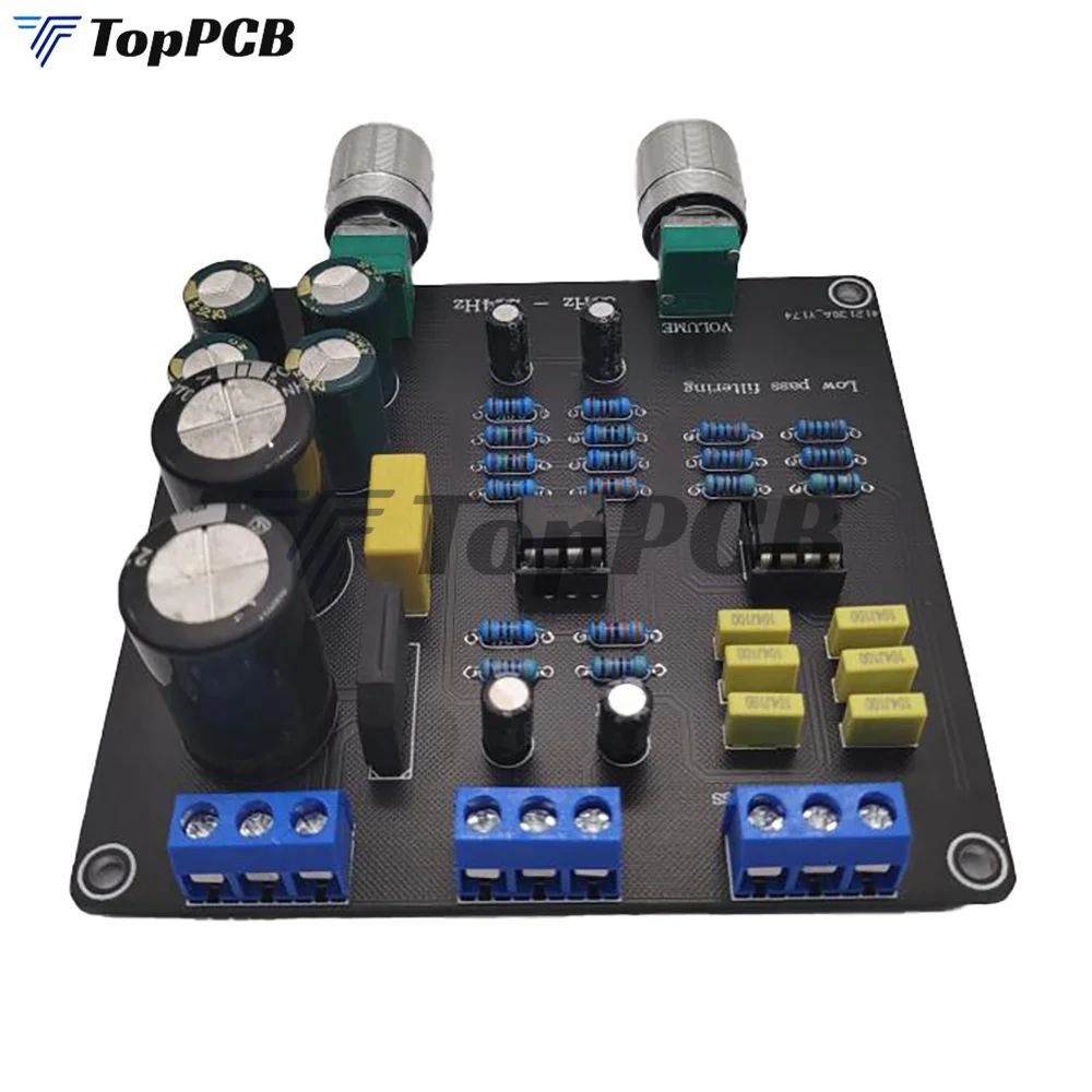 59Hz-234Hz AC 9V-12V low-pass filter Super Bass Electronic Crossover Board Crossover point continuously adjustable Dual NE5532