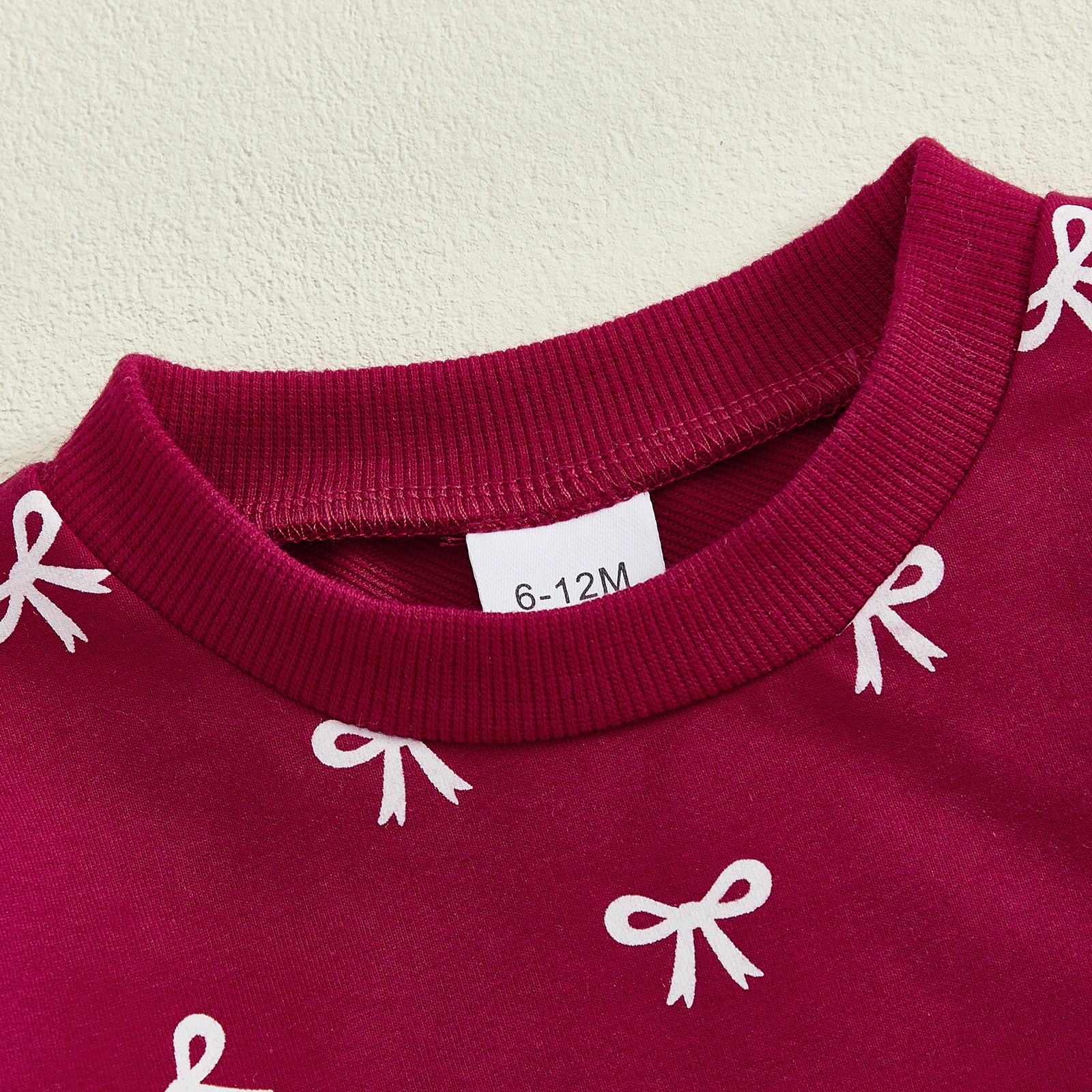 Lioraitiin طفل فتاة الخريف ملابس القوس طباعة طويلة الأكمام جولة الرقبة السترة + مرونة الخصر السراويل الطويلة 2PCS مجموعة