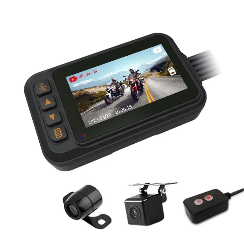 Front and rear high definition 720P wide angle dual lens 3 inch whole machine full defense driving recorder