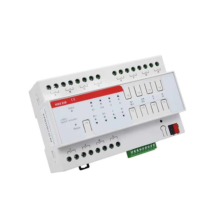 High Quality  Smart 4 / 6 / 8 / 12 Multifuctuion Actuator Circuits 10A Switch Actuator Building Controlling System